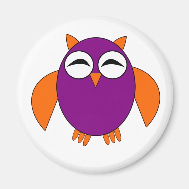 Cute Halloween Owl Magnet (Front)