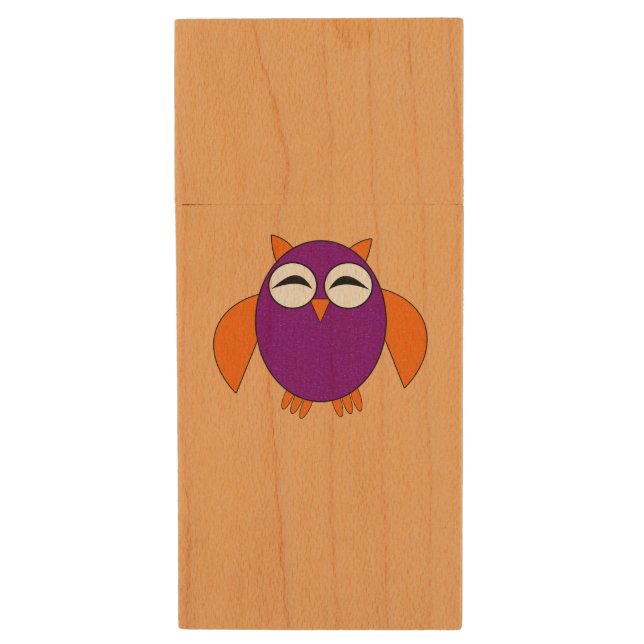 Cute Halloween Owl Personalized USB Drive (Front Vertical)