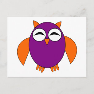 Cute Halloween Owl Postcard