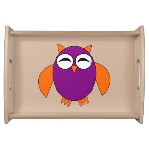 Cute Halloween Owl Serving Tray
