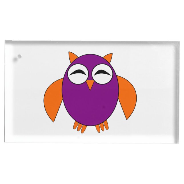 Cute Halloween Owl Table Card Holder (Front)