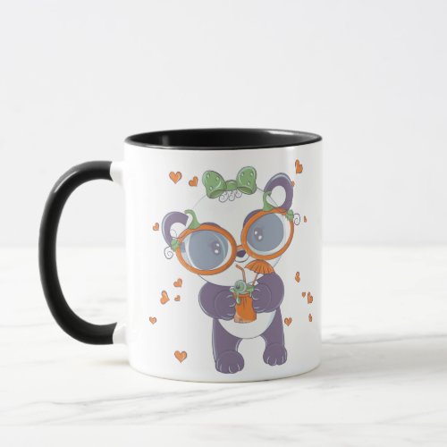 Cute Halloween Panda Eyeball Hearts Halloween Mug