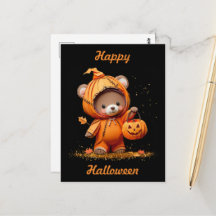 Cute Halloween Paper Cut-Out Teddy Bear