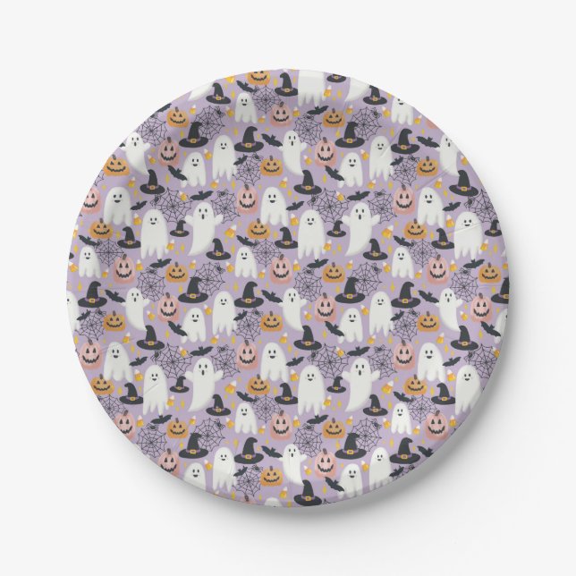 Cute Halloween Paper Plate (Front)