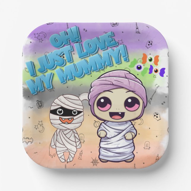 Cute Halloween! 👻 Paper Plates (Front)