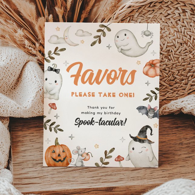 Cute Halloween Party Favors Sign (Creator Uploaded)
