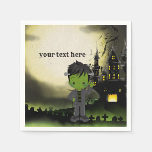 Cute Halloween party Frankenstein Napkins