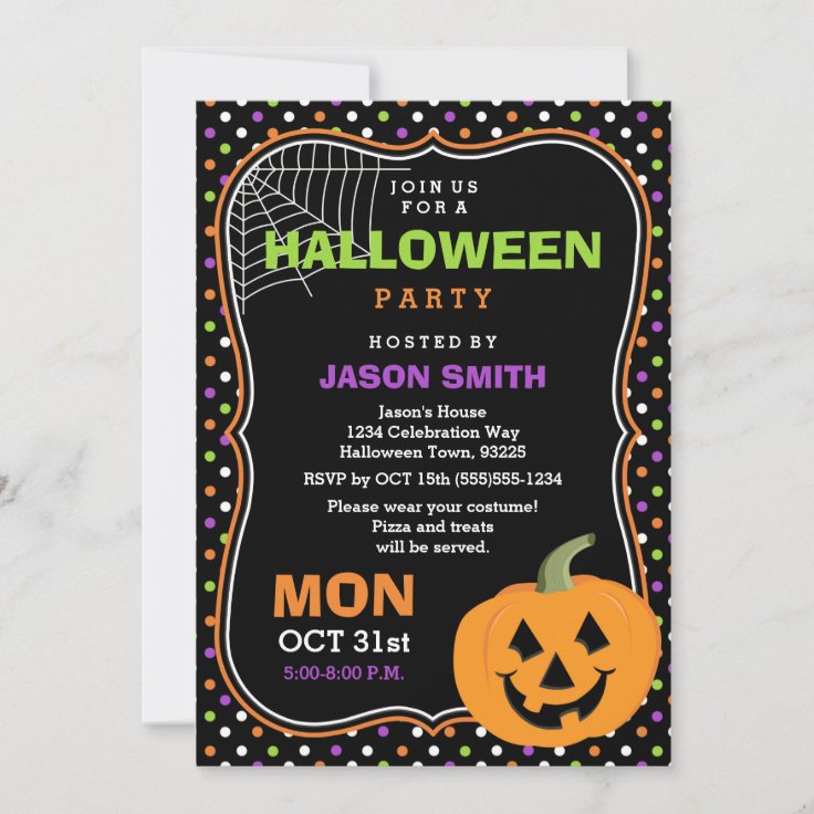 Cute Halloween Party Invitation | Zazzle