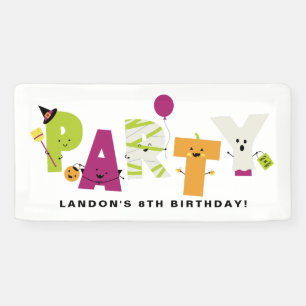 Cute Halloween Party Invitation Banner