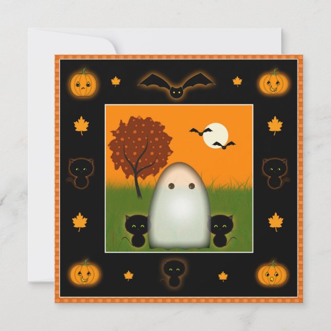 Cute Halloween Party Invitations (Front)