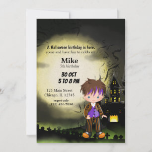 Cute Halloween party Joker Invitation