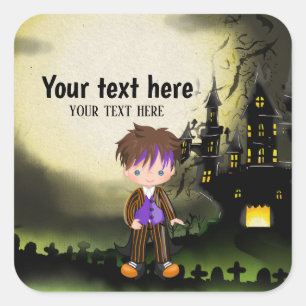 Cute Halloween party Joker Square Sticker