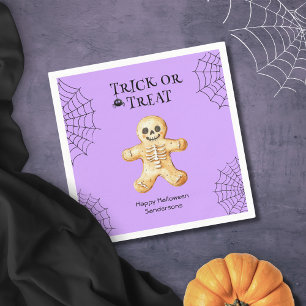 Cute Halloween Party Skeleton Personalized Napkins