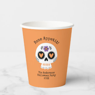 Cute Halloween Party Sugar Skull Paper Cups