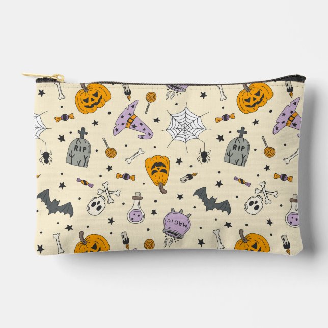 Cute Halloween Pattern Accessory Pouch (Front)