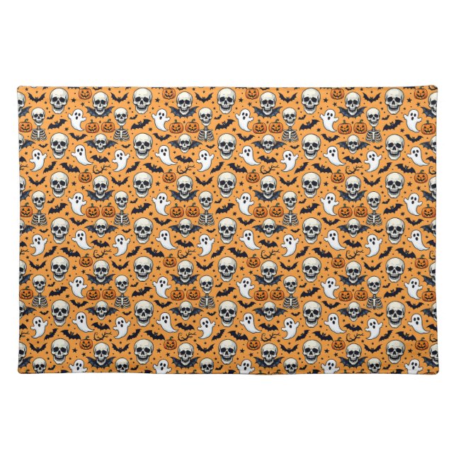 Cute Halloween Pattern Cloth Placemat (Front)