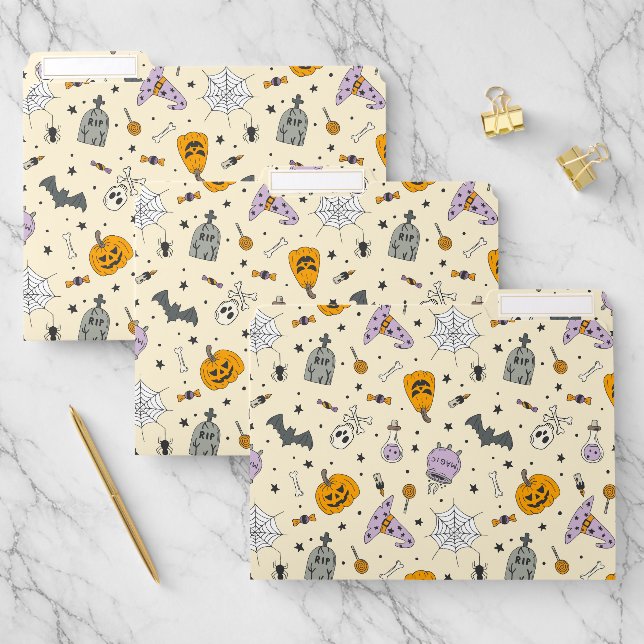 Cute Halloween Pattern File Folder (Set)