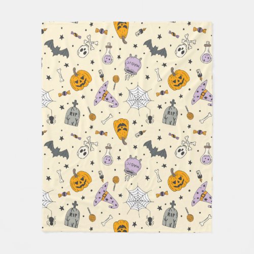 Cute Halloween Pattern Fleece Blanket