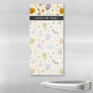 Cute Halloween Pattern Magnetic Notepad