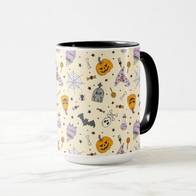 Cute Halloween Pattern Mug (Front Right)
