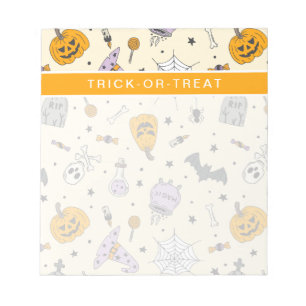 Cute Halloween Pattern Notepad