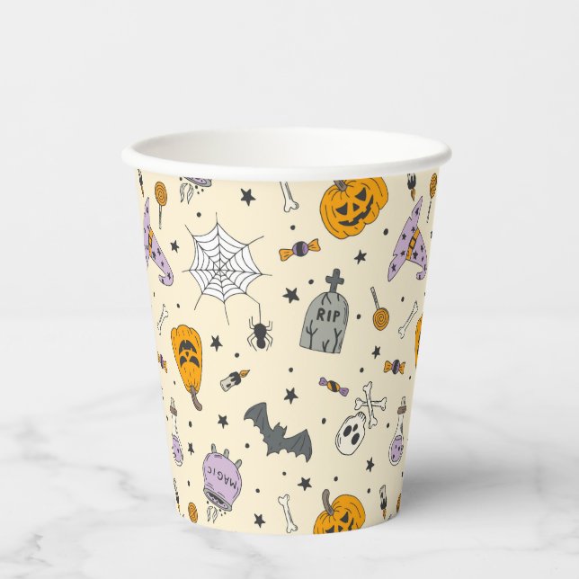 Cute Halloween Pattern Paper Cups (Front)