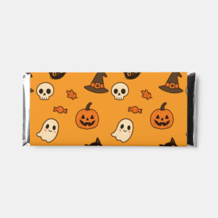 Cute Halloween Pattern – Pumpkins, Ghosts & Cats Hershey Bar Favors