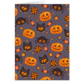 Cute Halloween Pattern Purple Background (Front)
