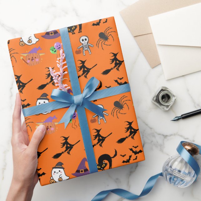 Cute Halloween Pattern Wrapping Paper (Gifting)