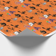 Cute Halloween Pattern Wrapping Paper
