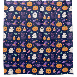 Cute Halloween patterned  Shower Curtain