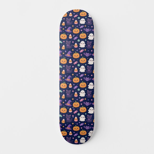 Cute Halloween patterned  Skateboard (Front)