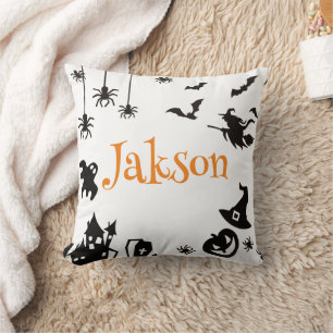 Cute Halloween Personalized Throw Pillow – Custom 