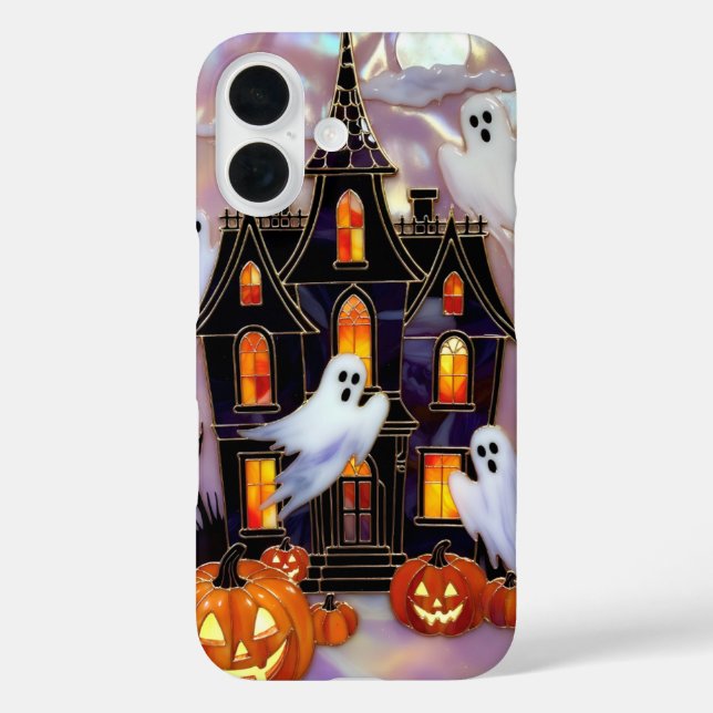 Cute Halloween Phone Case Ghost Pumpkin House (Back)