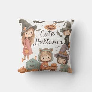 Cute Halloween Pillow – Bear Witch Mummy Cartoon D