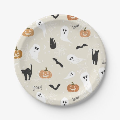 Cute Halloween Plates Kids Party Supplies