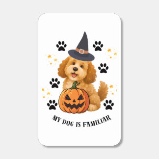 Cute Halloween Poodle Witch with Pumpkin Matchboxes