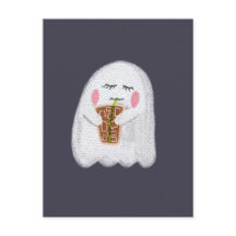 Cute Halloween Post Card - Halloween Girly Ghost
