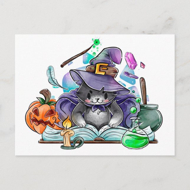 Cute Halloween Postcard (Front)