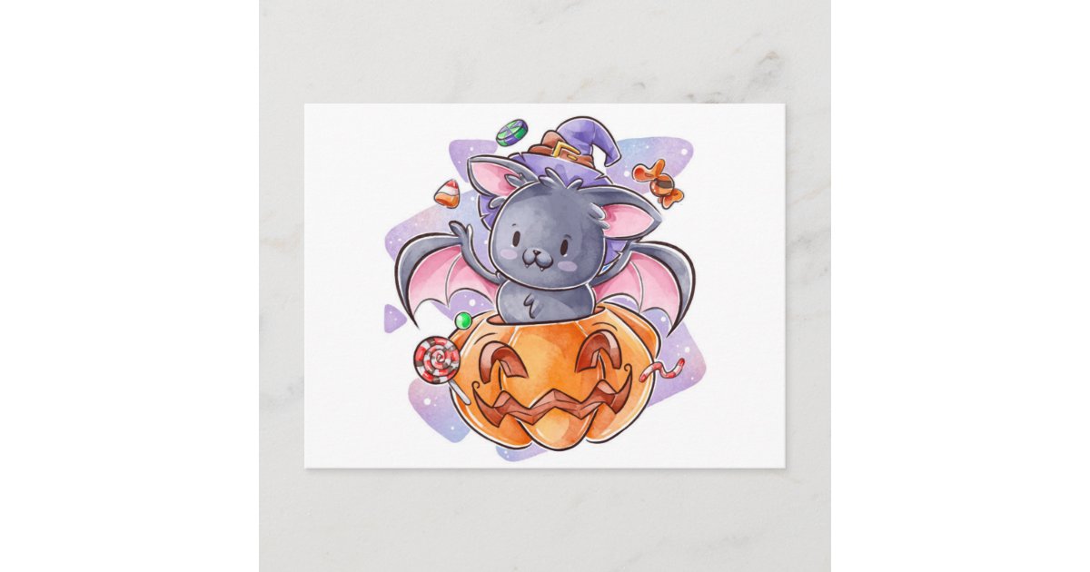 Cute Halloween Postcard | Zazzle