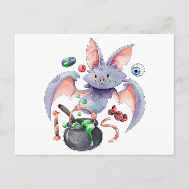 Cute Halloween Postcard (Front)