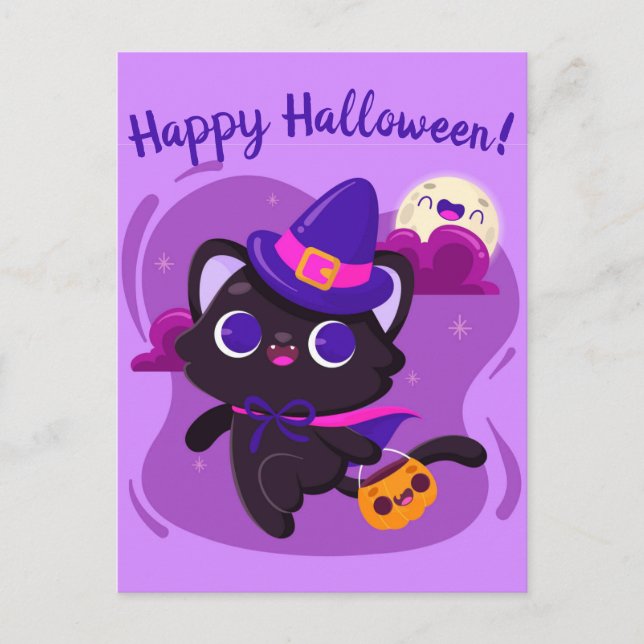 Cute Halloween Postcard (Front)