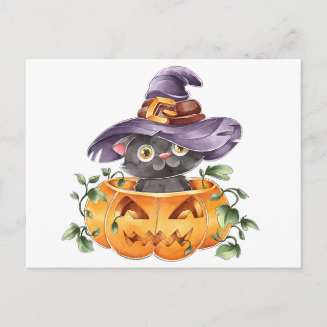 Cute Halloween Postcard (Front)