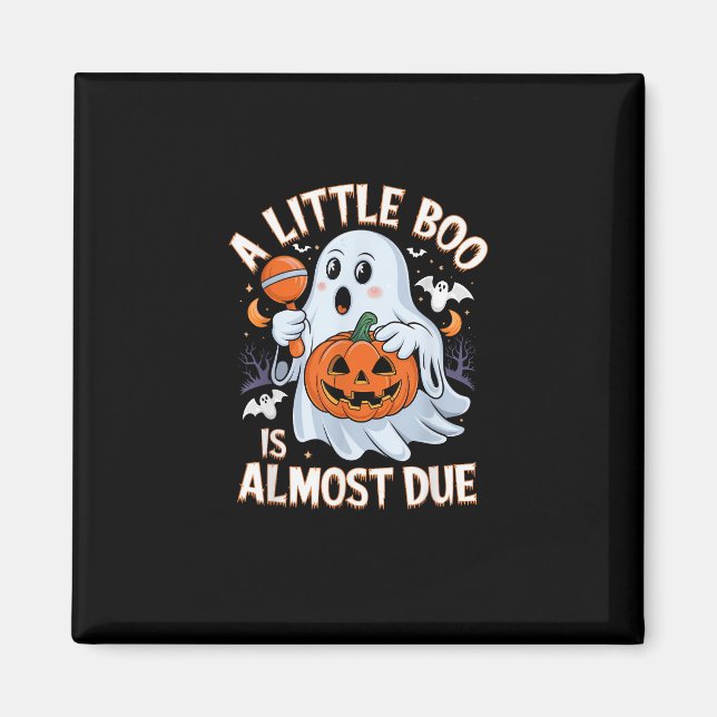 Cute Halloween Pregnancy Announcement Magnet (Front)