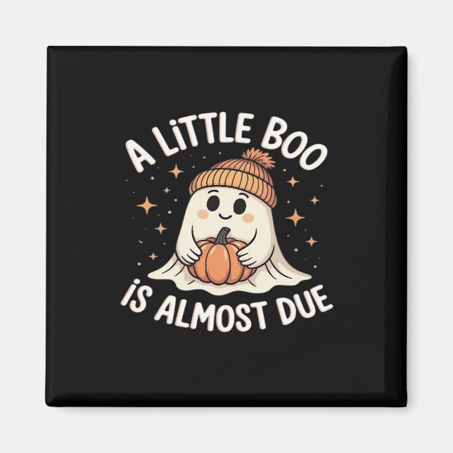 Cute Halloween Pregnancy Announcement Magnet (Front)