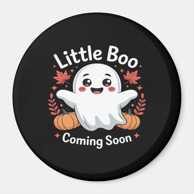 Cute Halloween Pregnancy Announcement Magnet (Front)