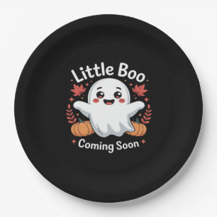 Cute Halloween Pregnancy Announcement Paper Plates