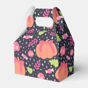 Cute Halloween Pumpkin and sparkles Favor Boxes