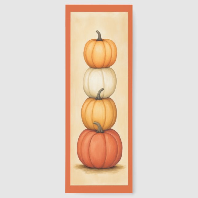 Cute Halloween Pumpkin Bookmark (Front)