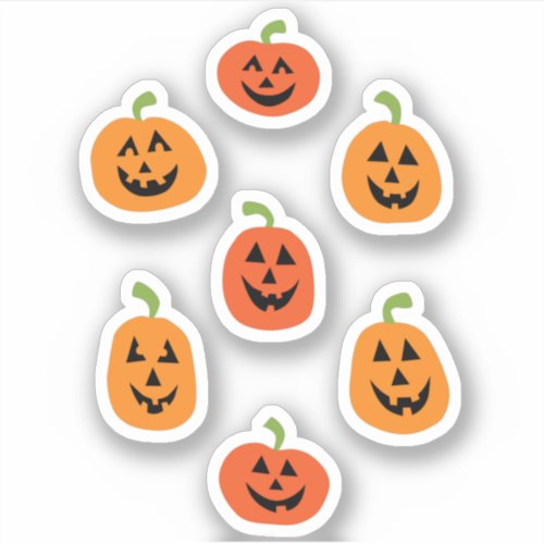 Cute Halloween Pumpkin Custom_Cut Vinyl Stickers